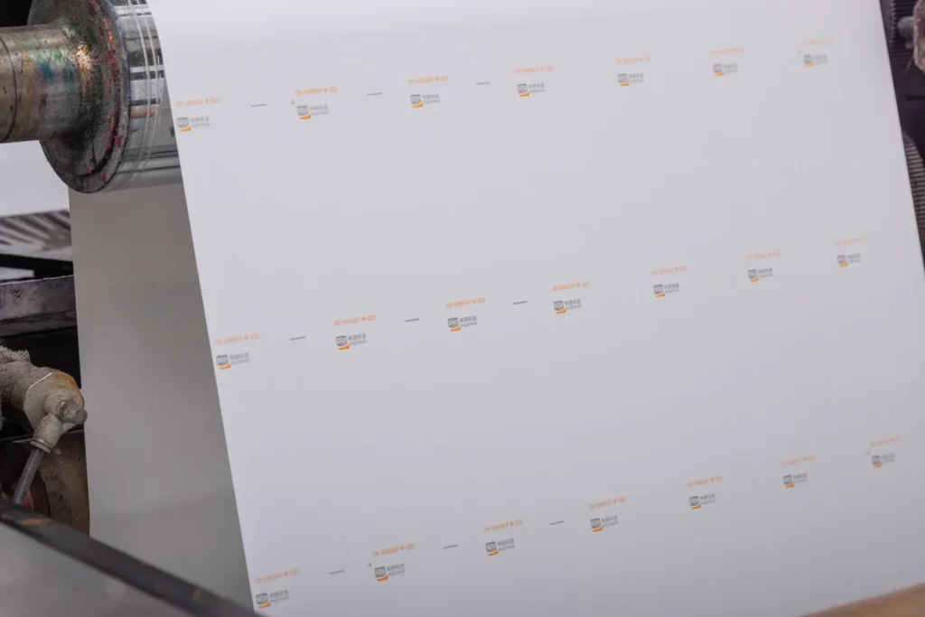 custom self-adhesive label web for cosmetic label orders