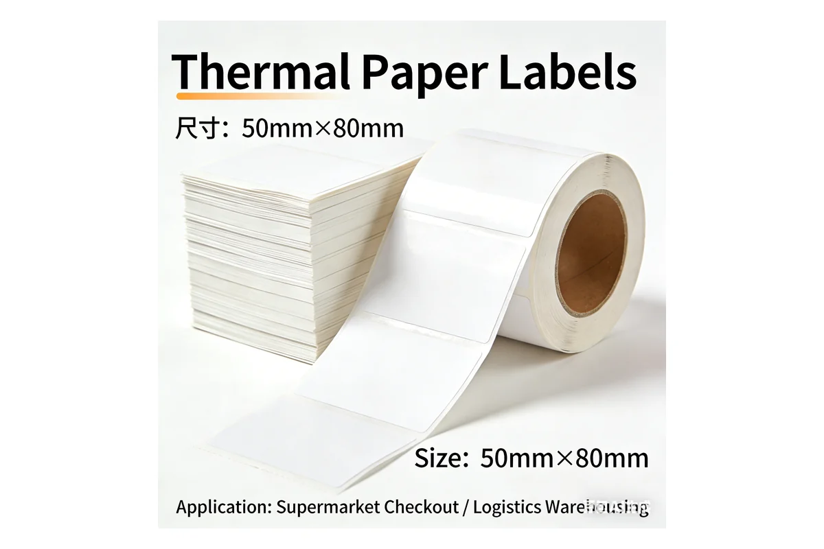 custom thermal paper labels for factory MOQ and SKU planning