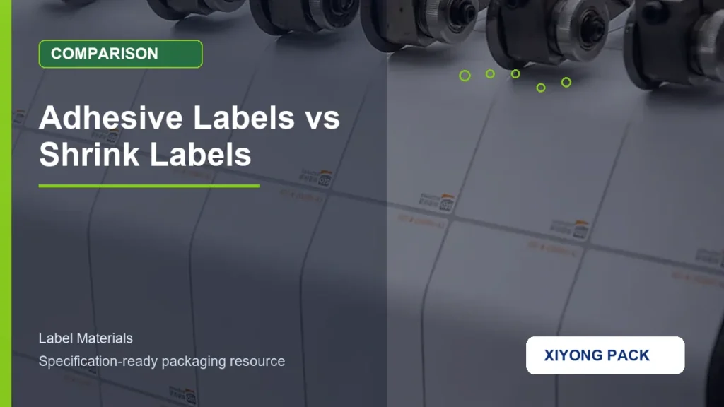 Adhesive Labels vs Shrink Labels for label materials buyers