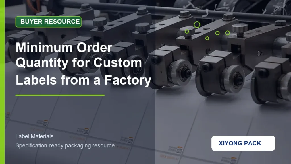 Minimum Order Quantity for Custom Labels from a Factory for label materials buyers