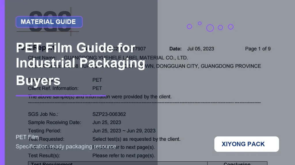 PET Film Guide for Industrial Packaging Buyers for pet film buyers