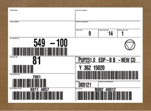 Barcode packaging label example for traceability and compliance