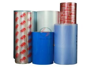 PET film rolls for converting into labels, flexible packaging laminates, lidding, and paper-based packaging structures.